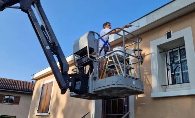 Mise en peinture bandeau béton