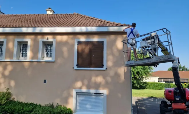Peinture de bandeau béton